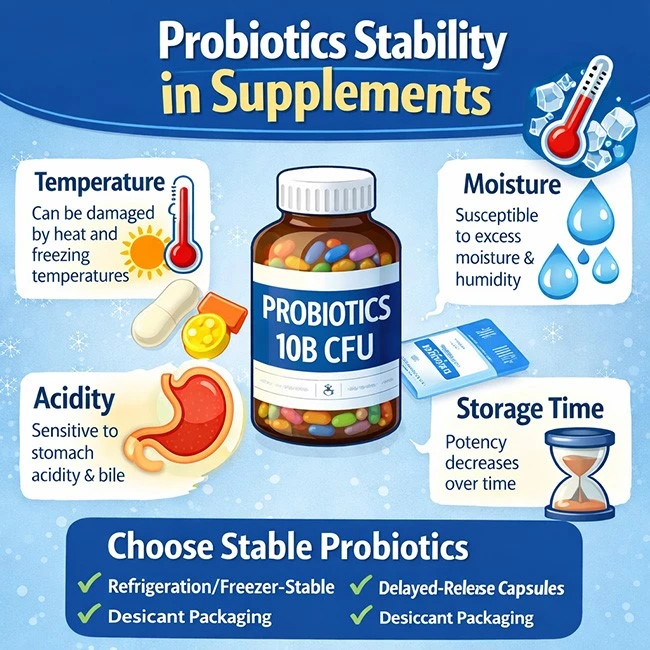 probiotics stability in supplements